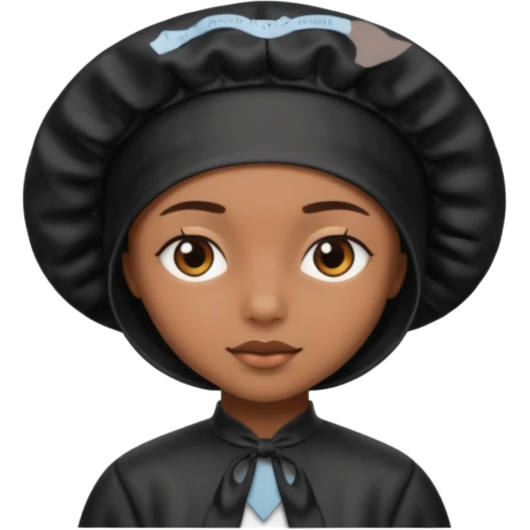 Black Silk sleep Bonnet emoji brown skin  emoji