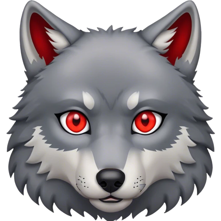 wolf with red eyes emoji