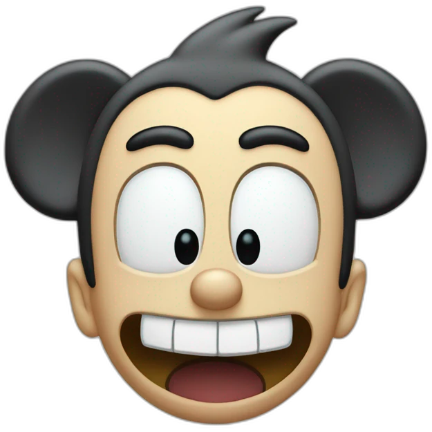 Rick Sanchez's face on Mickey mouse fused together emoji