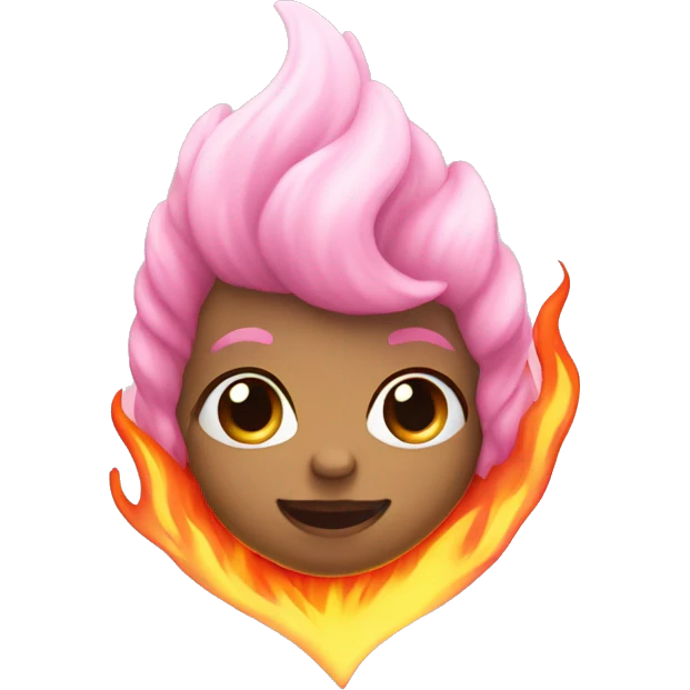 Baby pink flame heart  emoji