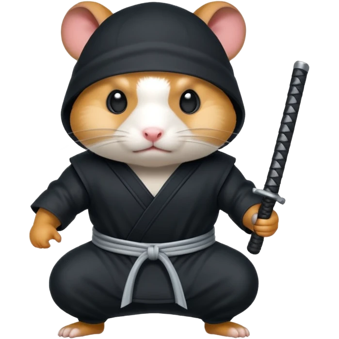 black ninja hamster emoji