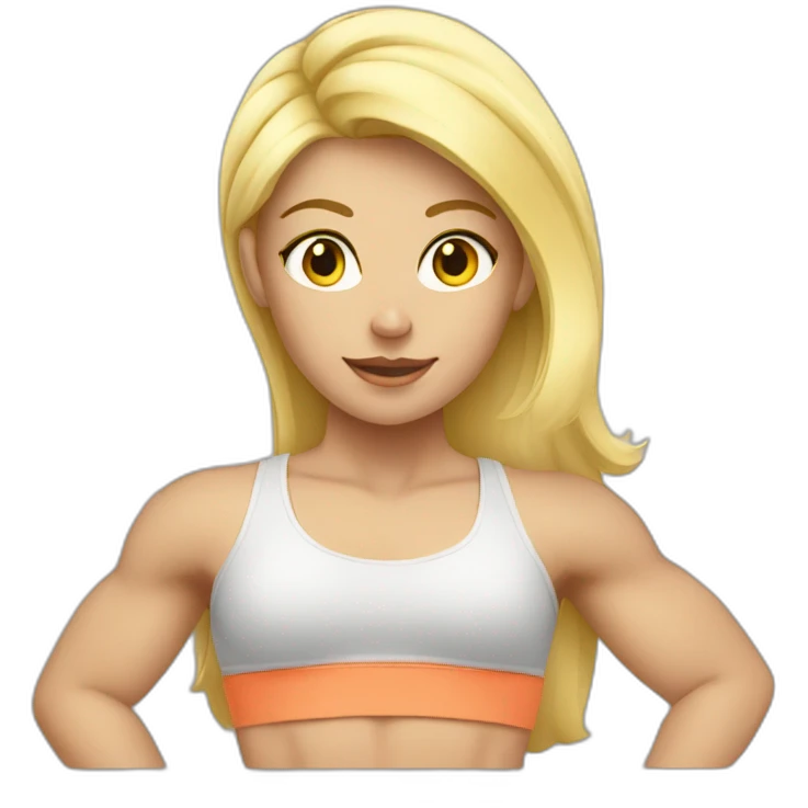 blond girl workout emoji