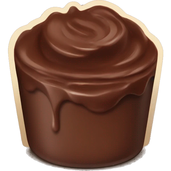 Chocolate pudding powder emoji