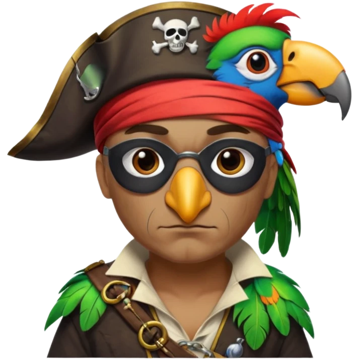 pirate and parrot emoji