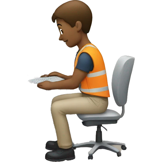 working with computer emoji