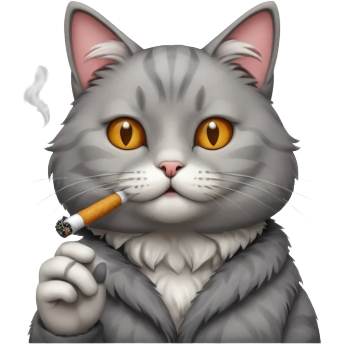 Cat smoking  emoji
