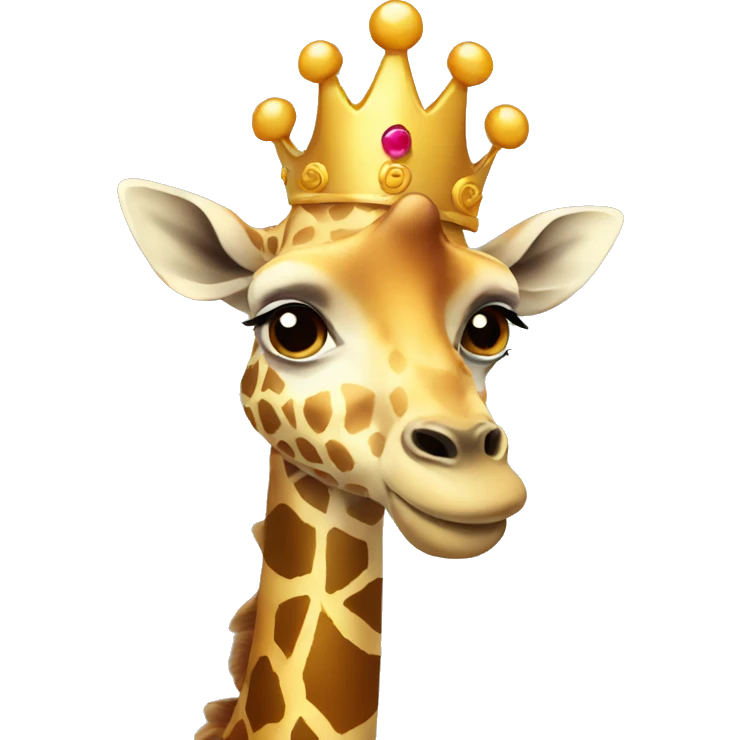 giraffe with crown emoji