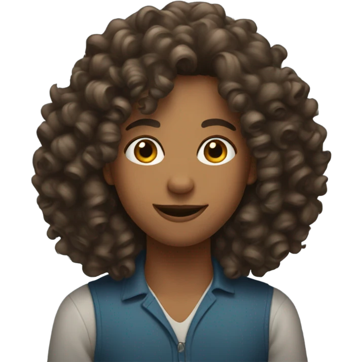 curly hair emoji