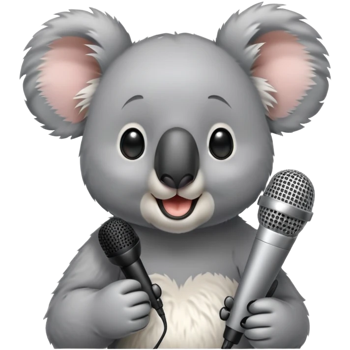 koala singing into a microphone emoji