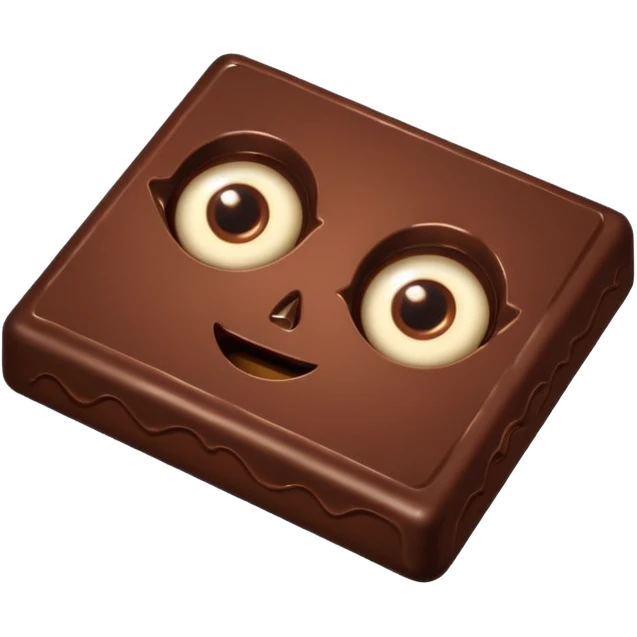 chocolate with eyes emoji