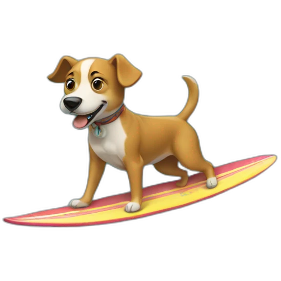 surfing dog emoji