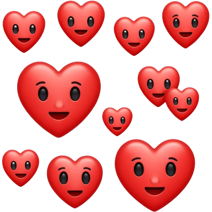 Create a hand drawn flat minimal love reaction emoji for a new social media app emoji
