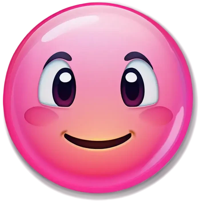 Pink iOS emoji bubble emoji