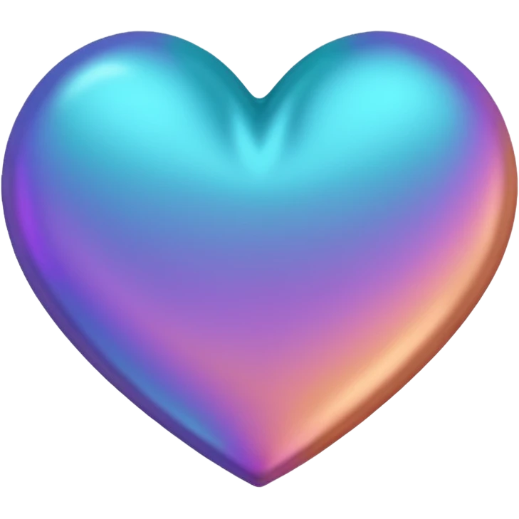 I need a teal, orange , purple, and rose gold Heart emoji  emoji
