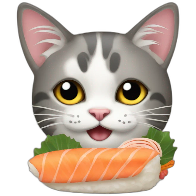 cat-eat-Sushi emoji