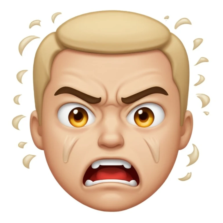 Angry spitting face emoji