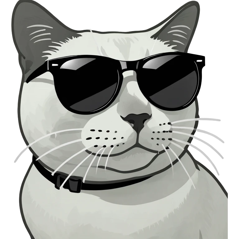 Cat with sunglasses emoji