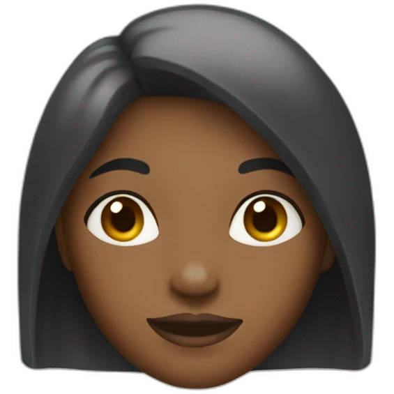 Black girl with clearing noddle hait emoji