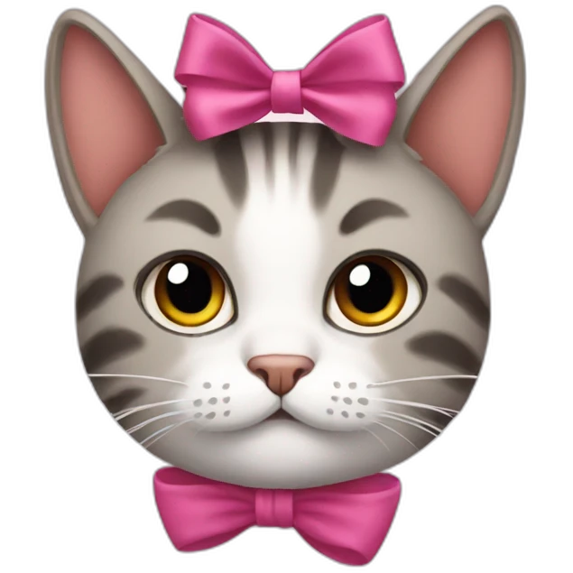 cat with a bow  emoji