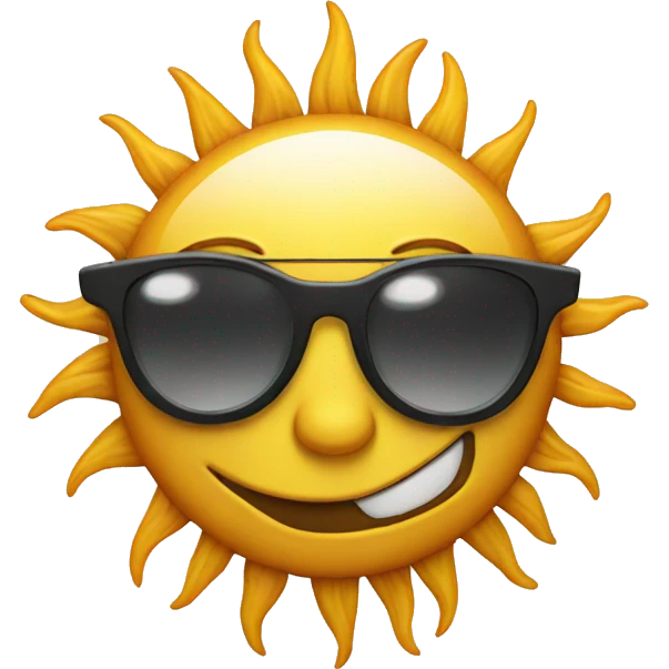 sun with glasses emoji