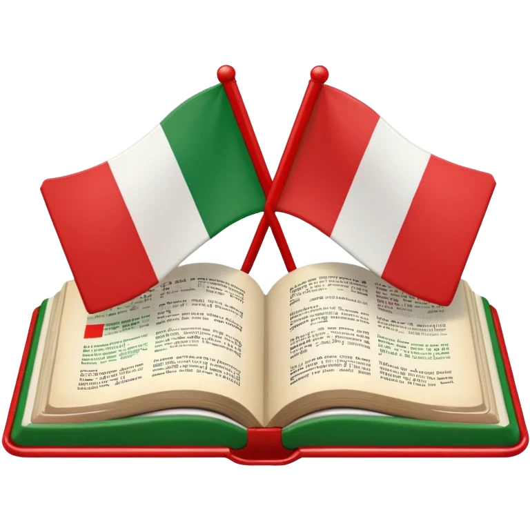 italian austrian flags in a dictionary emoji