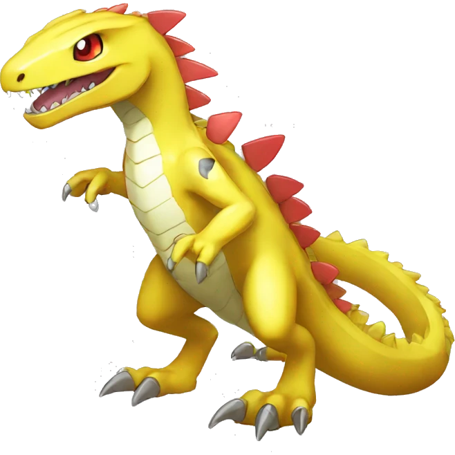  Cool Edgy Cute Shiny Colorful Digimon-Fakemon-Reptile full body emoji