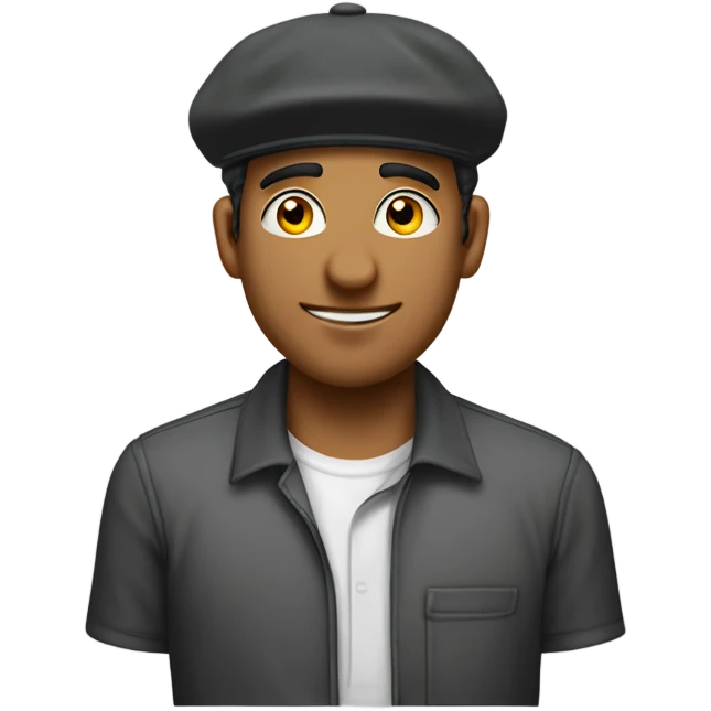 Joueur de billard, maghrébin, 20 ans, cheveux longs frisés, casquette  emoji