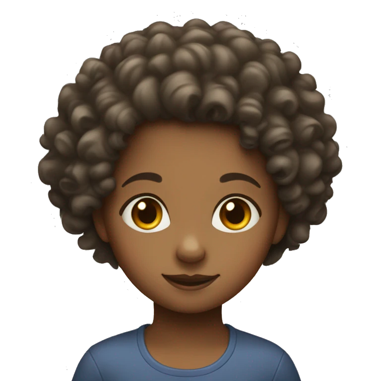 Curly-haired little girl emoji