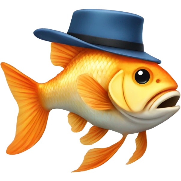 Fish with a hat emoji