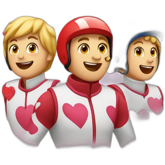 Hearts racing event emoji