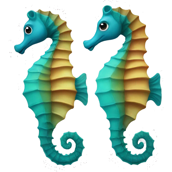 Two seahorses emoji