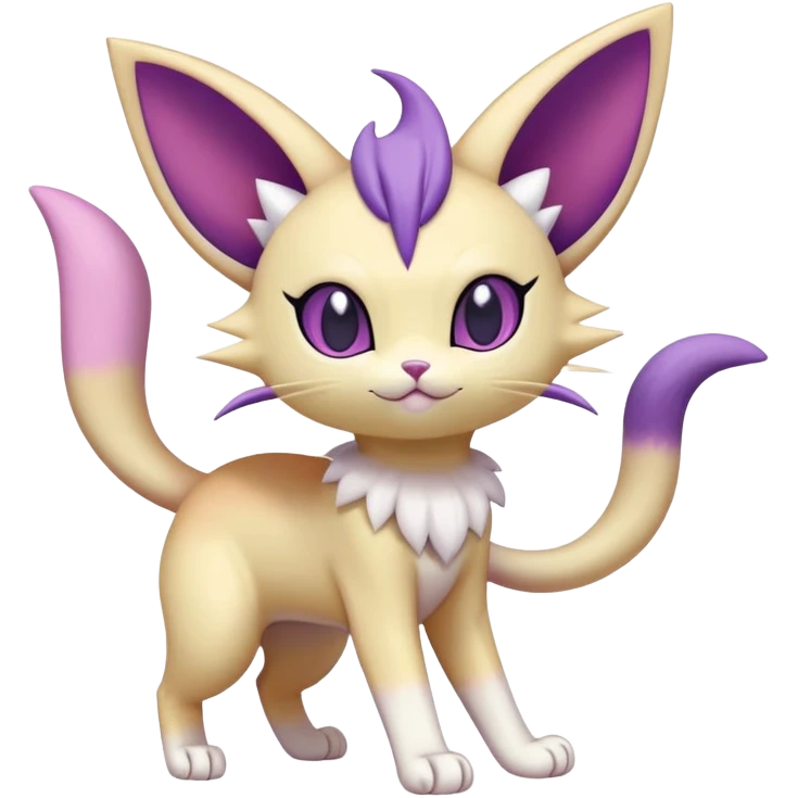 Espeon-Meowth-Skitty-Fakémon-hybrid-creature (full body)  emoji