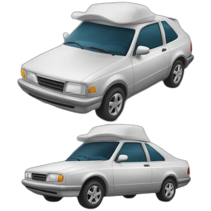 car with a hat on emoji