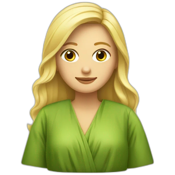 une avocate blonde avec la robe d'avocate emoji