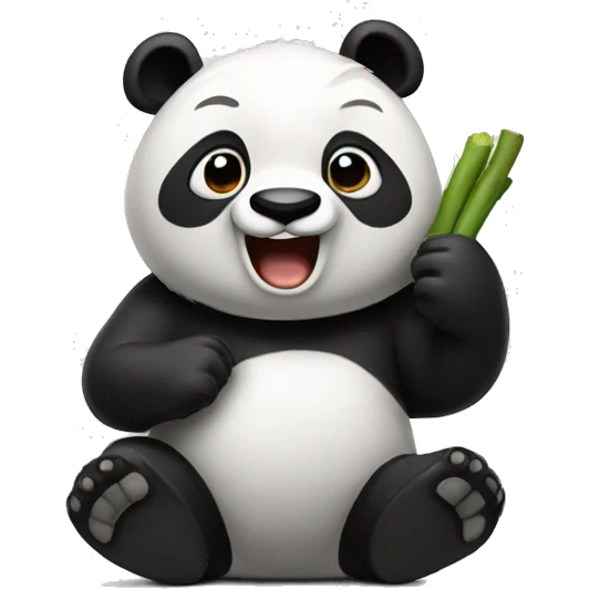 Panda haciendo caca emoji