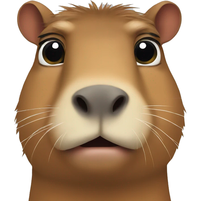 Capybara staring emoji