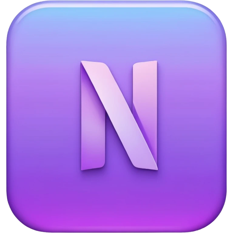Netflix aesthetic "N" logo in pastel purples emoji