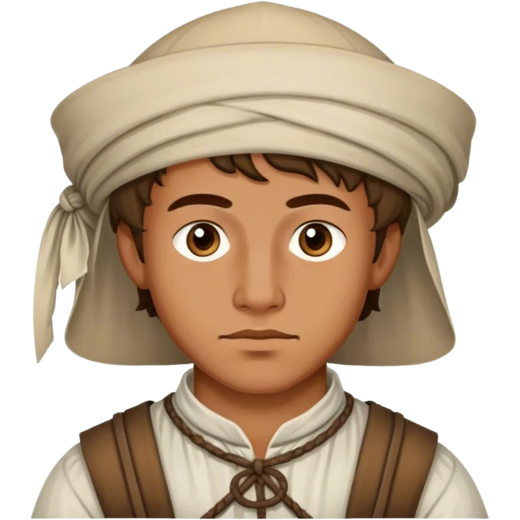 young peasant men during the 17th century photorealistic serious emoji