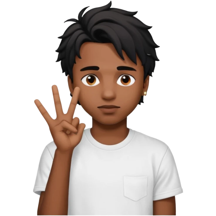 Playboi carti hand sign in front of face emoji