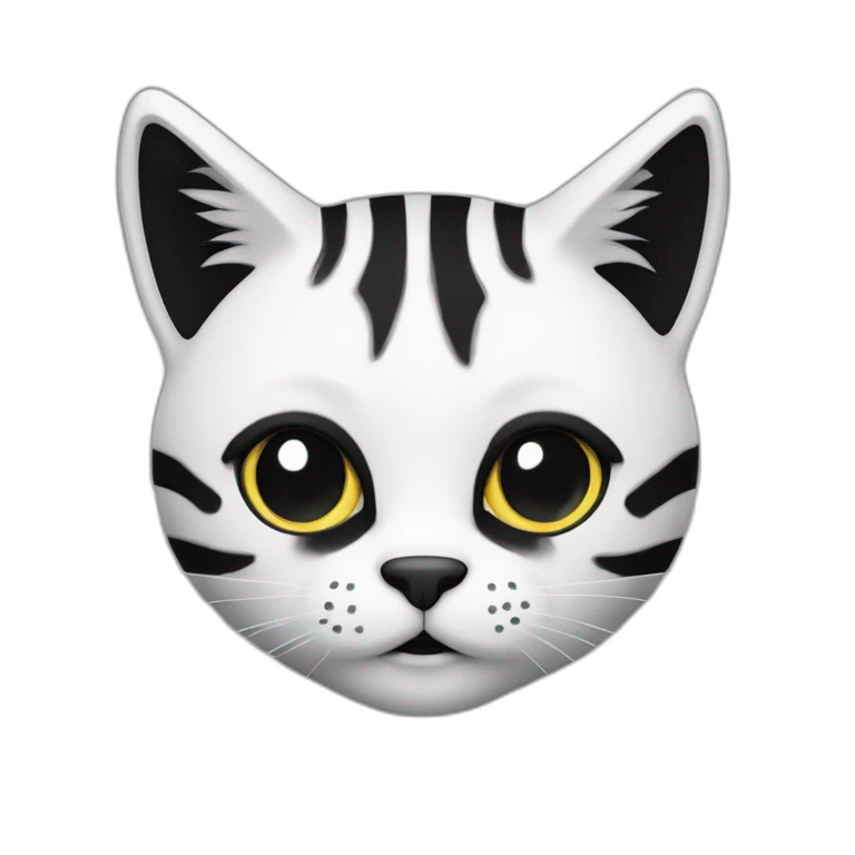 Chat noir et blanc  emoji