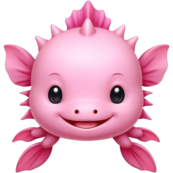 pink cute axolotl sanrio emoji