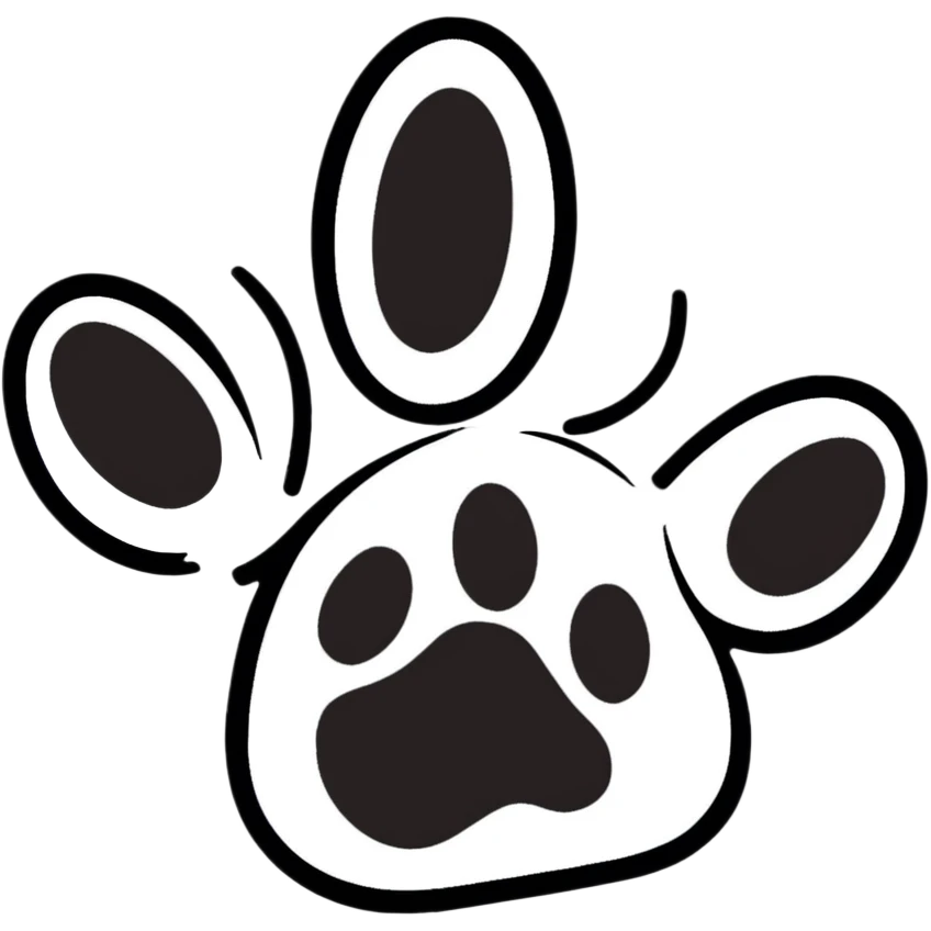 puppy paw print with a border emoji