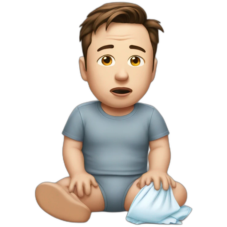 Crying-Elon-Musk-wears-a-poop-diaper emoji