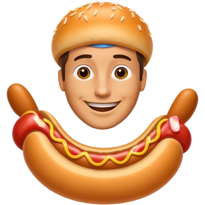hombre vestido de perro calentero  emoji