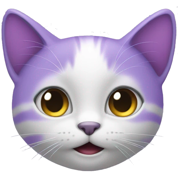 Un chat violet emoji