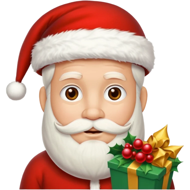 Um emoji de um  papai noel segurando um saco de dinheiro emoji