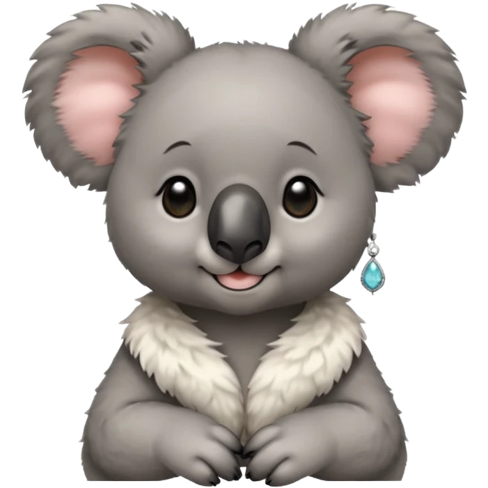 Koala with earrings emoji