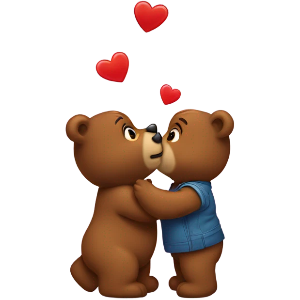 Kissing bears emoji