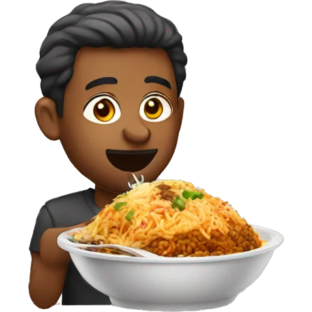 human eating biryani emoji