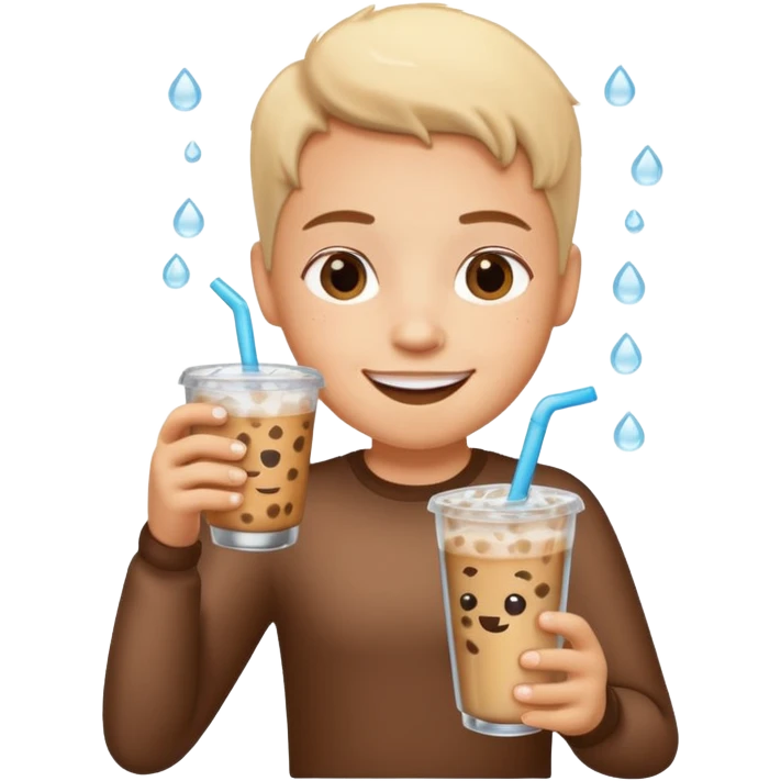 Only a glass Iced coffee cutie  emoji